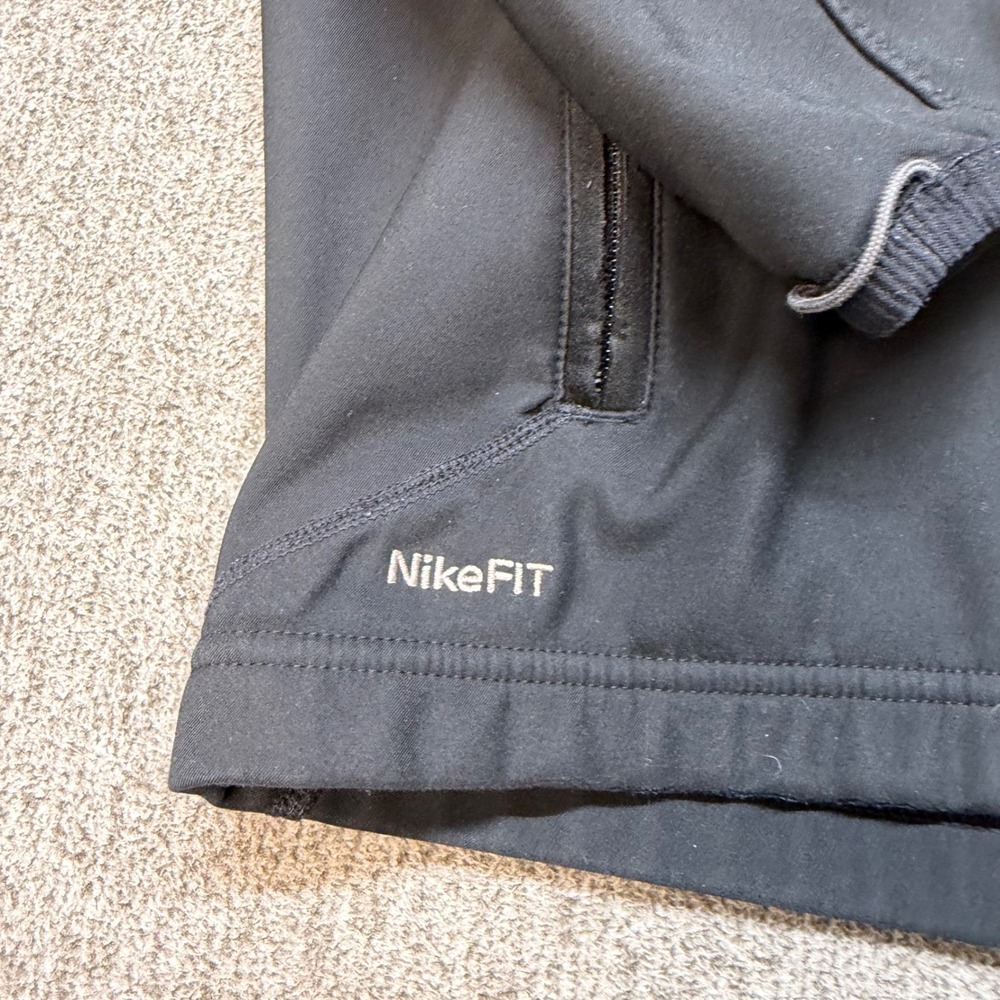 Nike FIT Therma Mens Large Black Softshell Fleece Lined Full Zip Jacket L - Picture 2 of 8